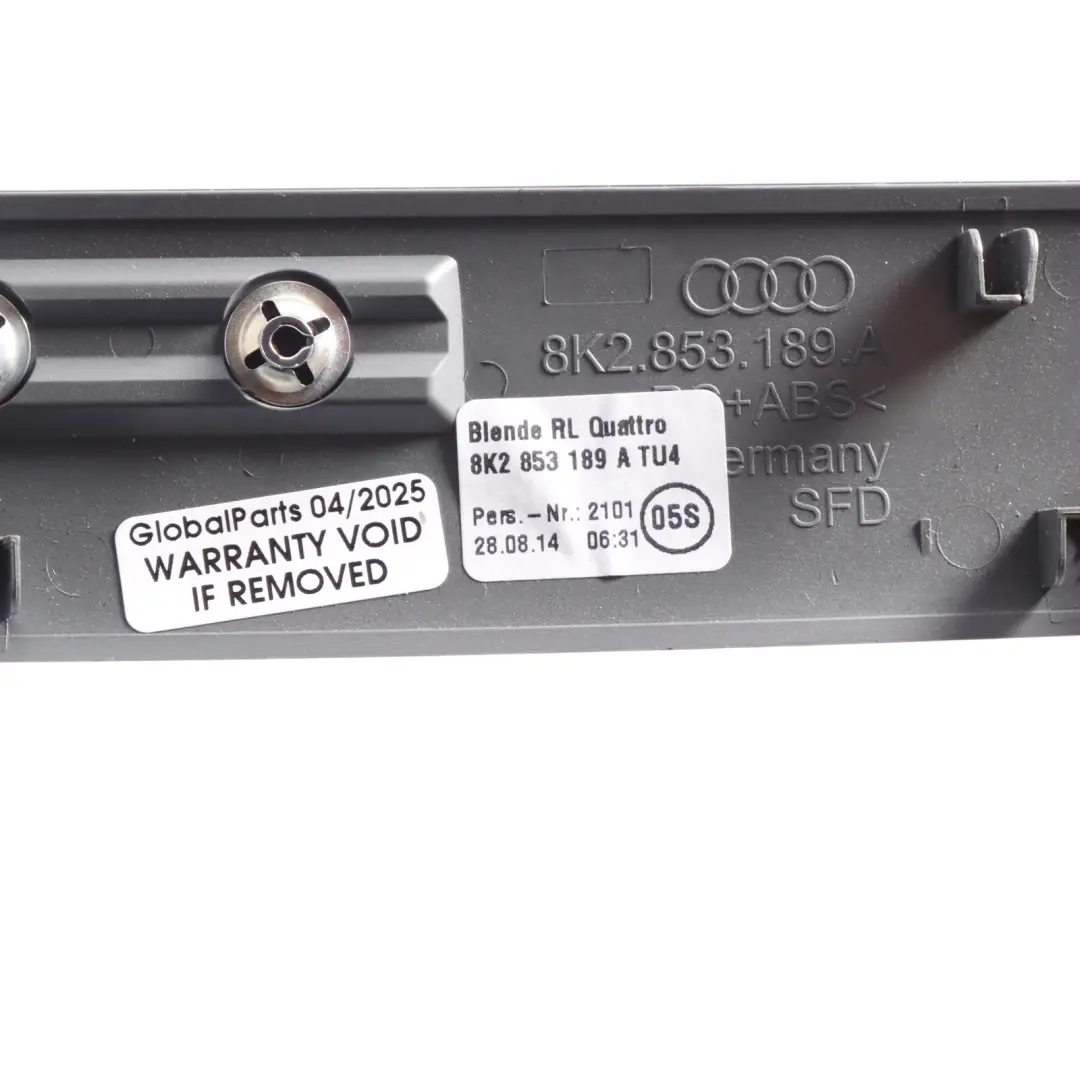 Front Dashboard Interior Decor Trim Strip Cover Left N/S to Audi A4 B8 with Part number 8K2853189A Audi A4 B8 Front Dashboard Interior Decor Trim Strip Cover Left N/S - SKU RHD-8K2853189A - Part number 8K2853189A