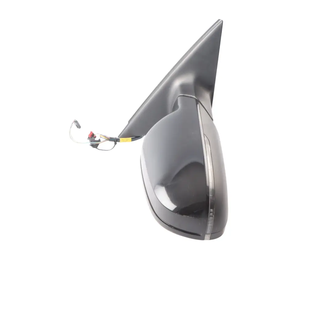 Audi A4 B8 Door Side Electric Mirror Right O/S Black Brilliant Metallic - Y9B - SKU RHD-8K2857410AF-BBL - Part number 8K2857410AF