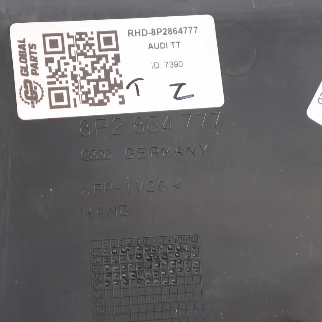  Driver Foot Rest Audi A3 8P TT 8j Mount Cover Panel - SKU RHD-8P2864777 - Part number 8P2864777
