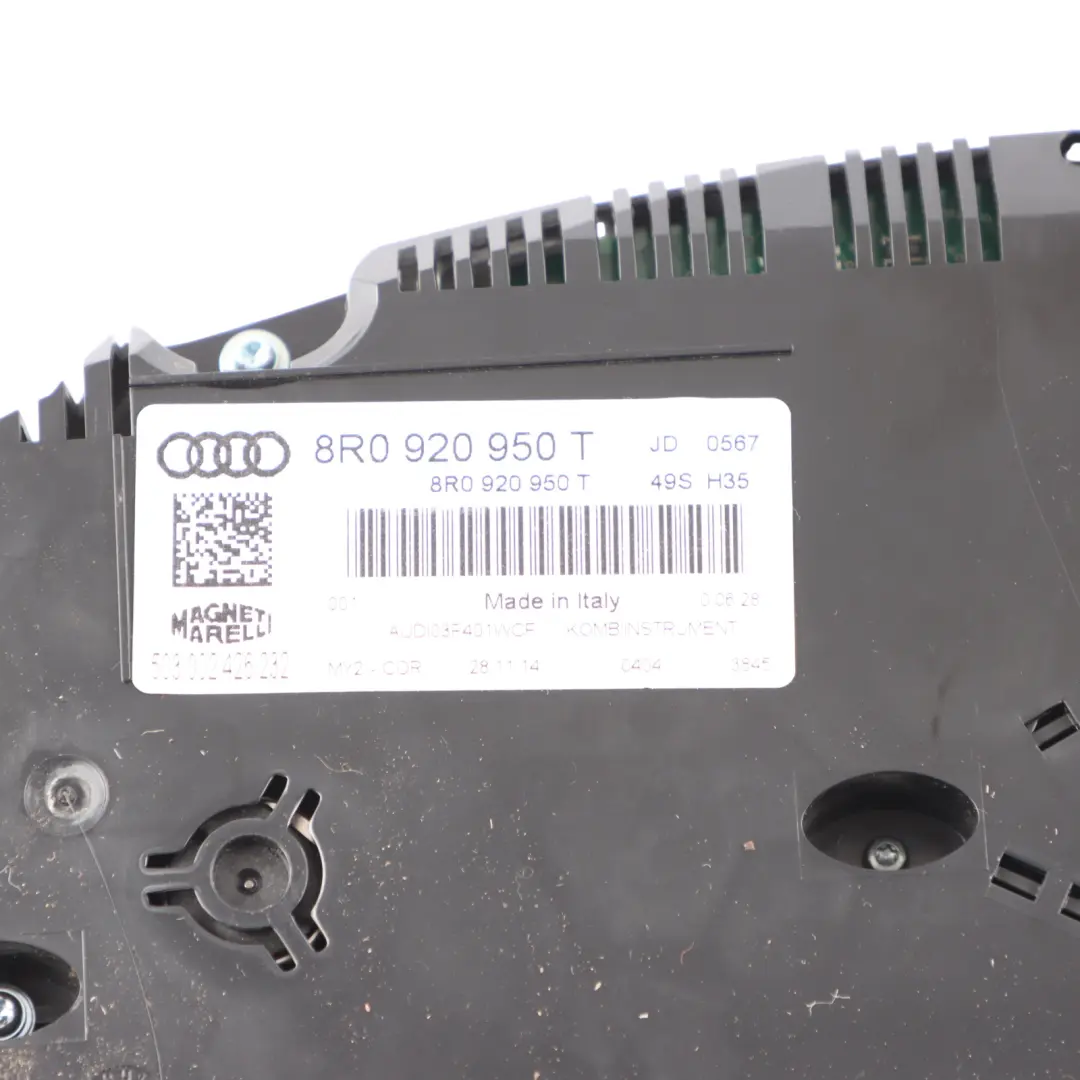 Instrument Cluster Speedo Clocks Automatic to Audi Q5 SQ5 8R Diesel with Part number 8R0920950T Audi Q5 SQ5 8R Diesel Instrument Cluster Speedo Clocks Automatic - SKU RHD-8R0920950T - Part number 8R0920950T