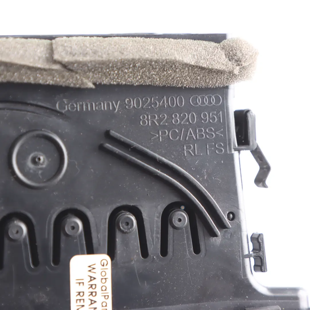 Centre Dashboard Air Vent Nozzle Grille Trim Cover to Audi Q5 8R with Part number 8R2820951 Audi Q5 8R Centre Dashboard Air Vent Nozzle Grille Trim Cover - SKU RHD-8R2820951 - Part number 8R2820951