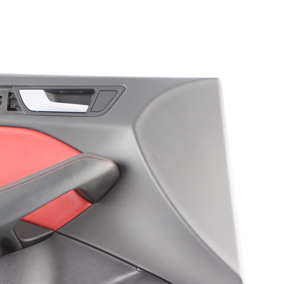 Door Card Cover Trim Front Left O/S Leather Red to Audi Q5 8R with Part number 8R2867103AM Audi Q5 8R Door Card Cover Trim Front Left O/S Leather Red - SKU RHD-8R2867103AM - Part number 8R2867103AM