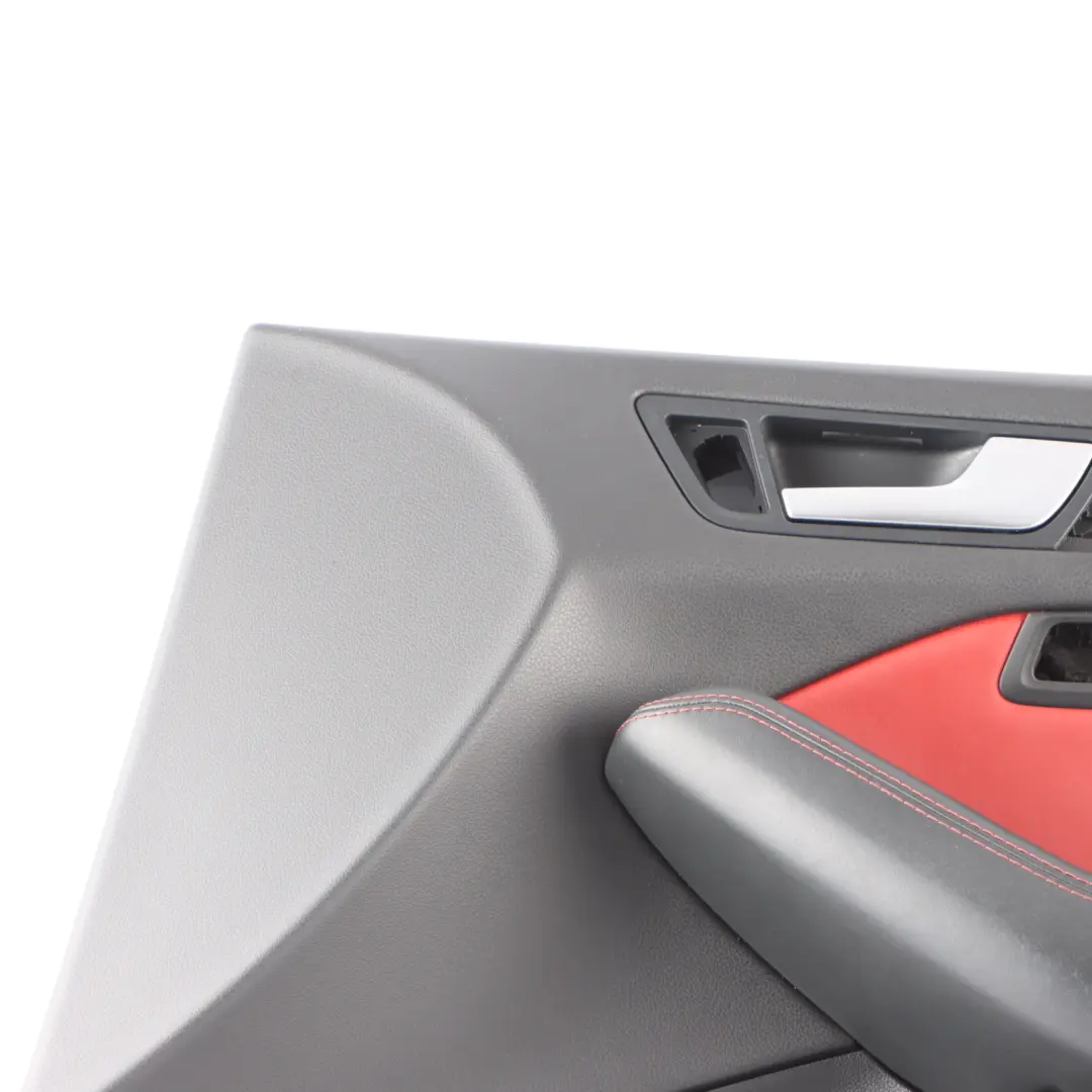 Audi Q5 8R Door Card Cover Trim Front Right O/S Leather Red - SKU RHD-8R2867104BF - Part number 8R2867104BF