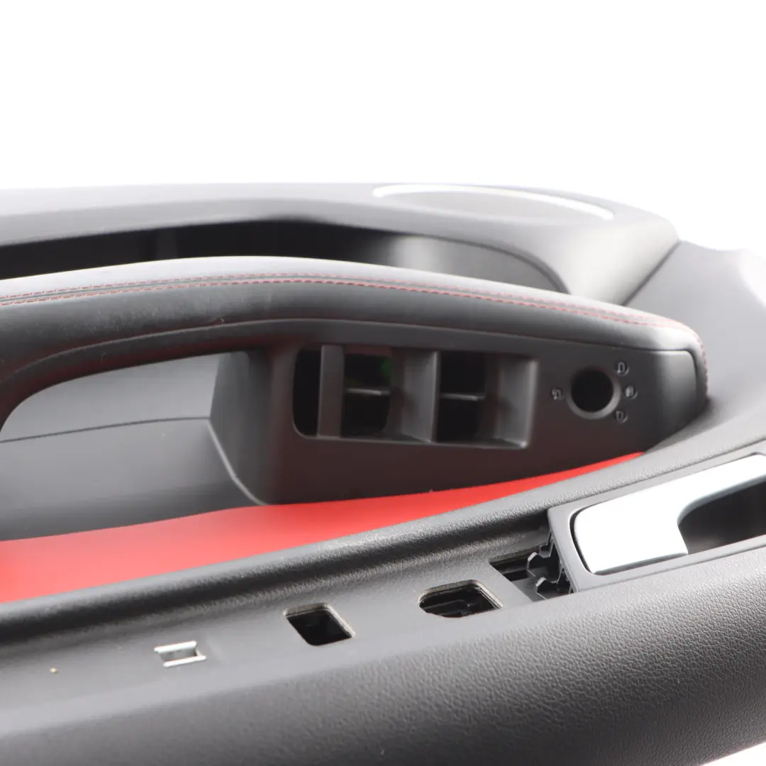 Audi Q5 8R Door Card Cover Trim Front Right O/S Leather Red - SKU RHD-8R2867104BF - Part number 8R2867104BF