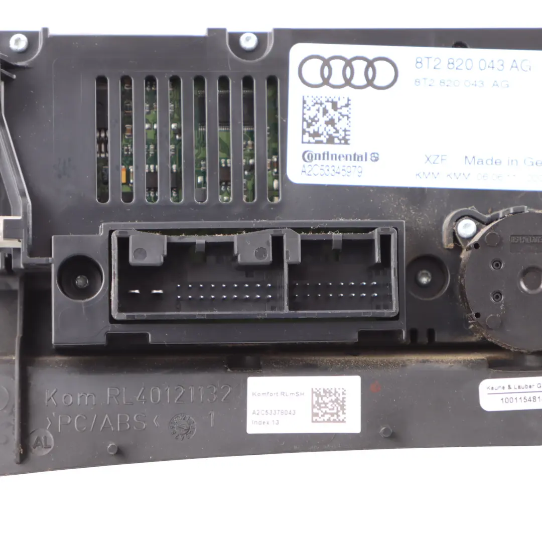 Dashboard Climate Control Panel Heated Seat Switch to Audi A5 8T A4 B8 with Part number 8T2820043AG Audi A5 8T A4 B8 Dashboard Climate Control Panel Heated Seat Switch - SKU RHD-8T2820043AG - Part number 8T2820043AG