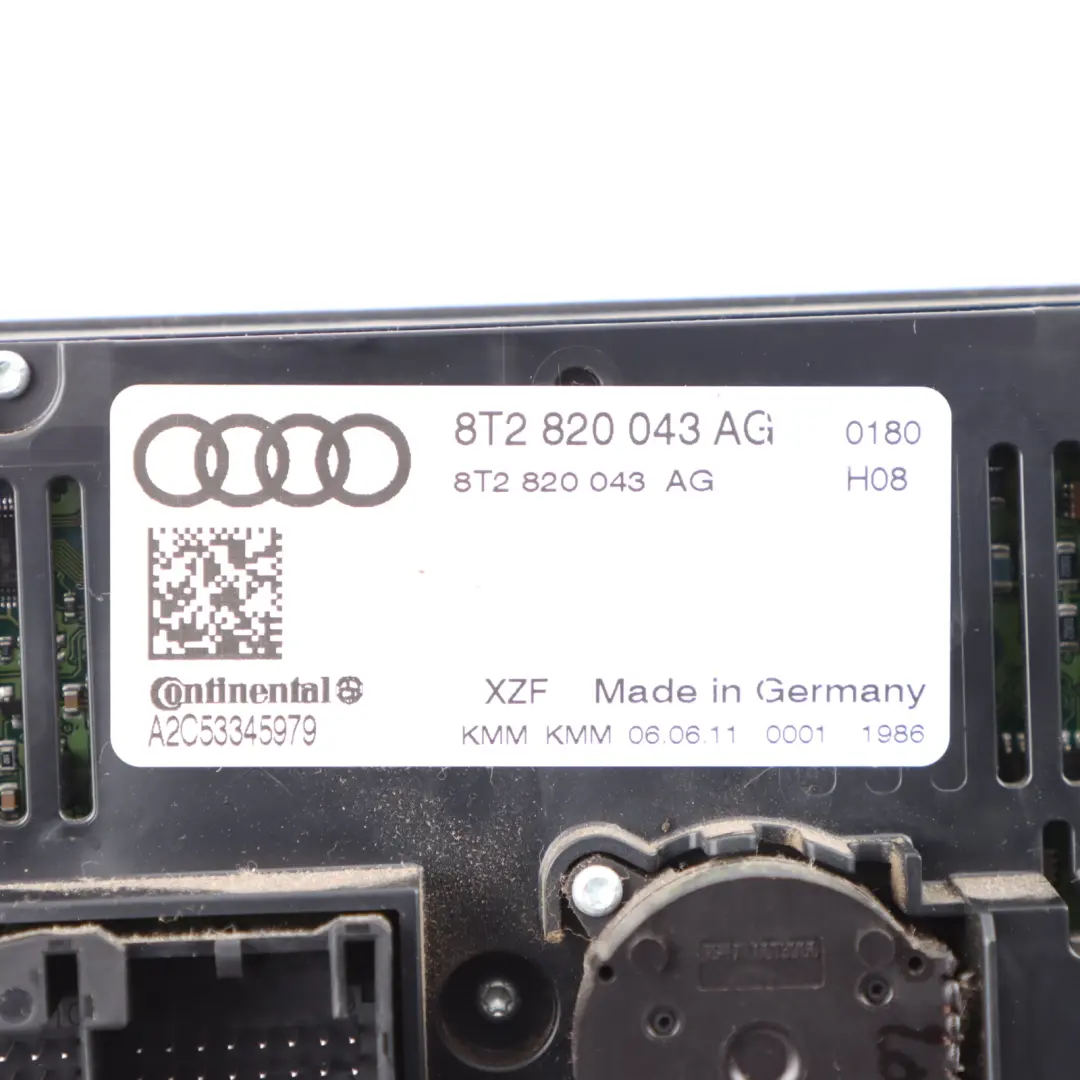 Dashboard Climate Control Panel Heated Seat Switch to Audi A5 8T A4 B8 with Part number 8T2820043AG Audi A5 8T A4 B8 Dashboard Climate Control Panel Heated Seat Switch - SKU RHD-8T2820043AG - Part number 8T2820043AG