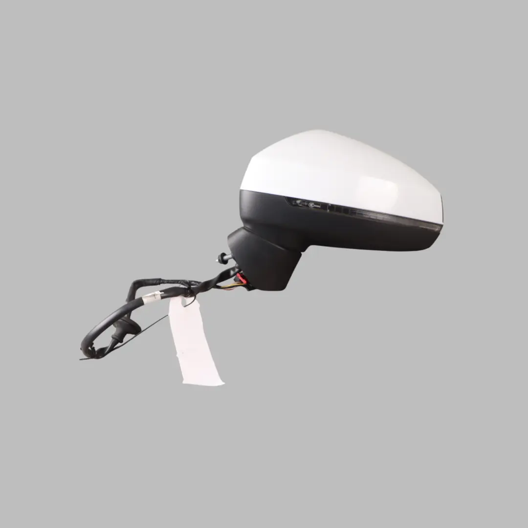 Audi A3 8V Outside Wing Mirror Electric Door Left N/S Glacier White Pearl - S9R - SKU RHD-8V2857409F-MGW - Part number 8V2857409F