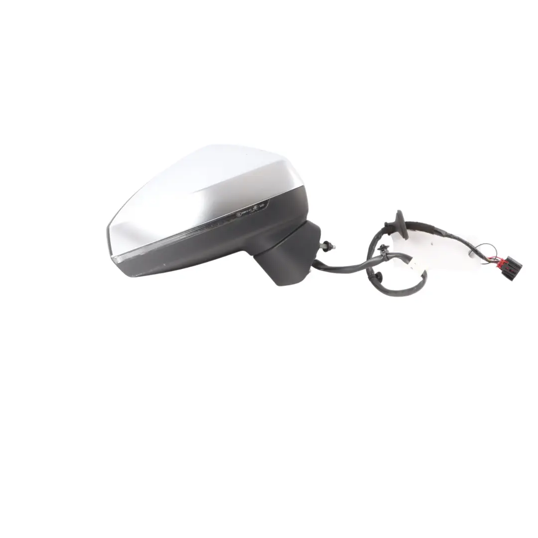 Audi RS3 8V Electric Power Mirror Wing Right O/S Door Aluminium Mat - SKU RHD-8V2857410G-ALU - Part number 8V2857410G