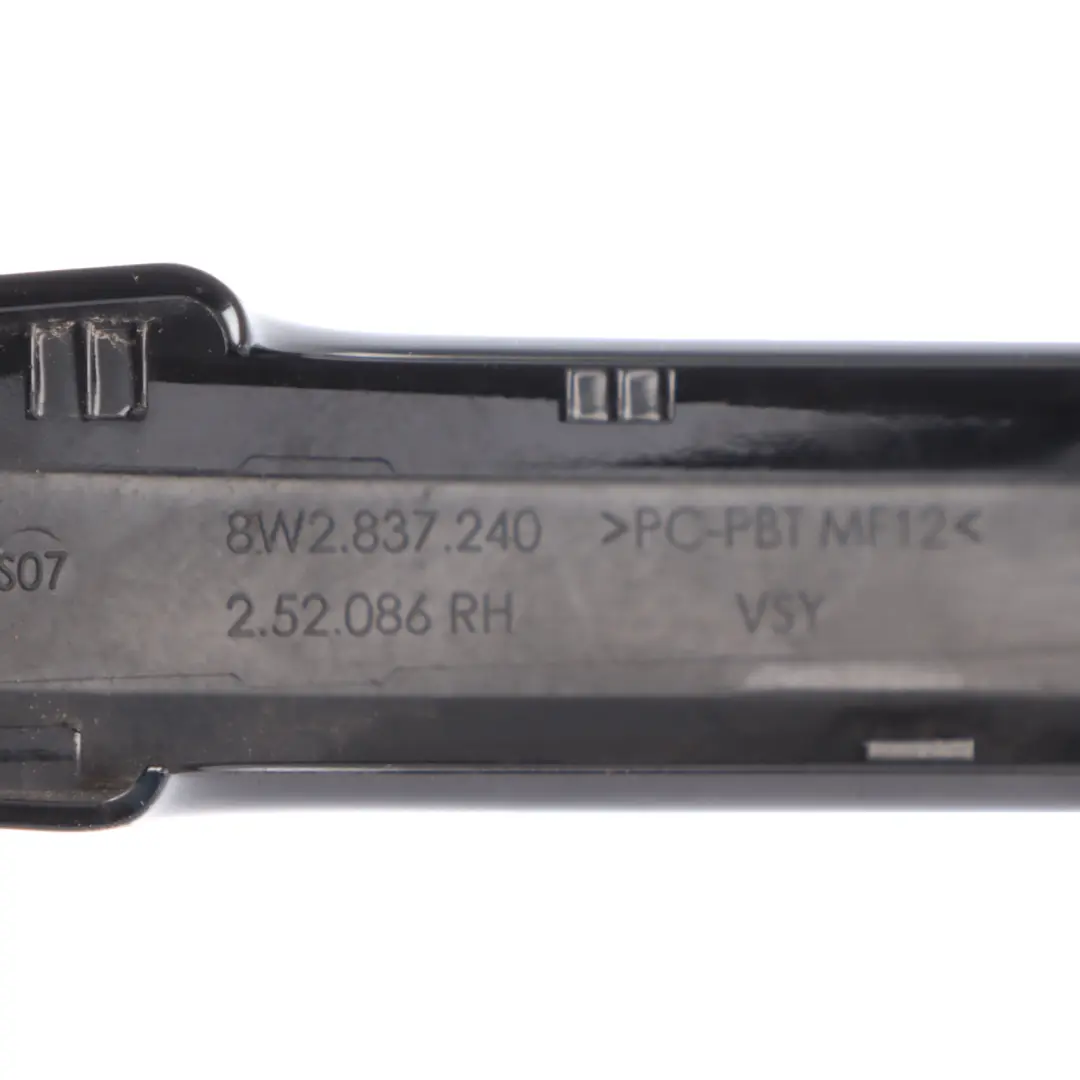 Door Grab Handle Front Right O/S Brilliant Black Metallic - Y9B to Audi A5 F5 with Part number 8W2837240 Audi A5 F5 Door Grab Handle Front Right O/S Brilliant Black Metallic - Y9B - SKU RHD-8W2837240-BBL - Part number 8W2837240