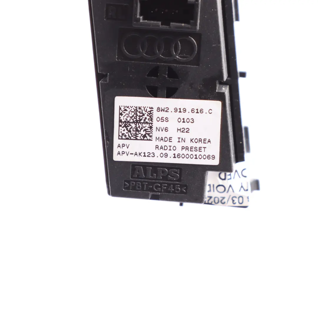  Key Pad Audi A5 F5 A4 B9 Multimedia Controller Switch Panel Control - SKU RHD-8W2919616C - Part number 8W2919616C