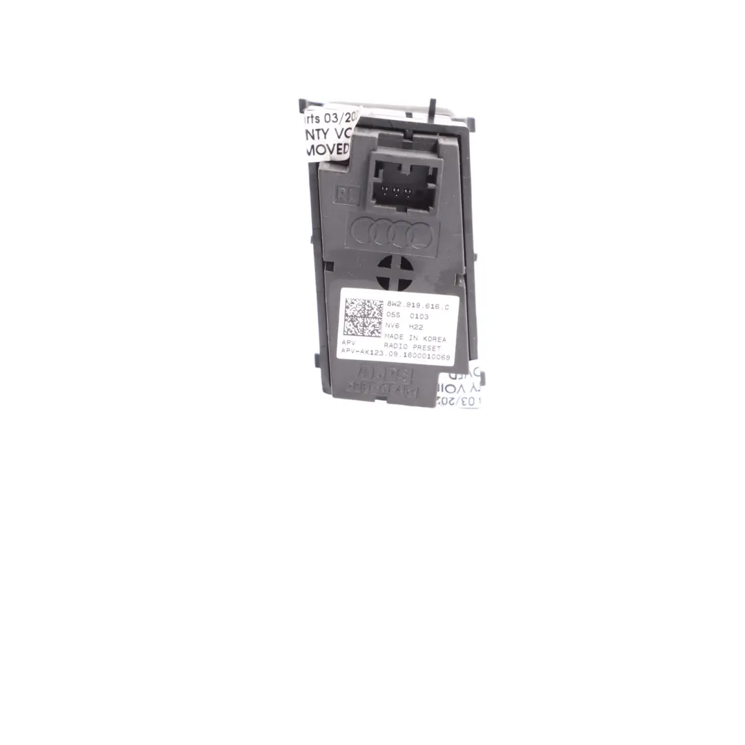  Key Pad Audi A5 F5 A4 B9 Multimedia Controller Switch Panel Control - SKU RHD-8W2919616C - Part number 8W2919616C