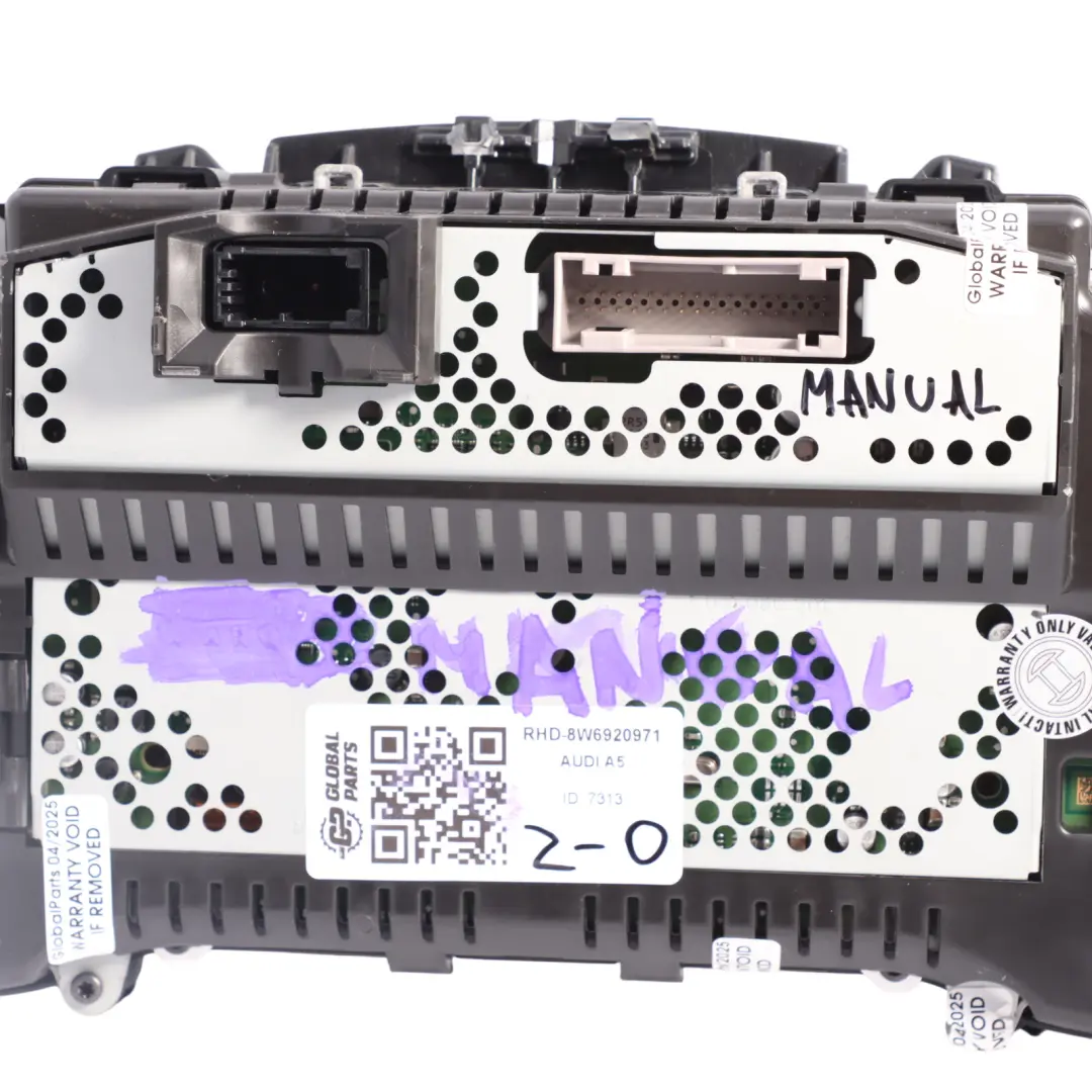 Instrument Cluster Clocks Speedometer Manual to Audi A5 F5 Diesel with Part number 8W6920971 Audi A5 F5 Diesel Instrument Cluster Clocks Speedometer Manual - SKU RHD-8W6920971 - Part number 8W6920971