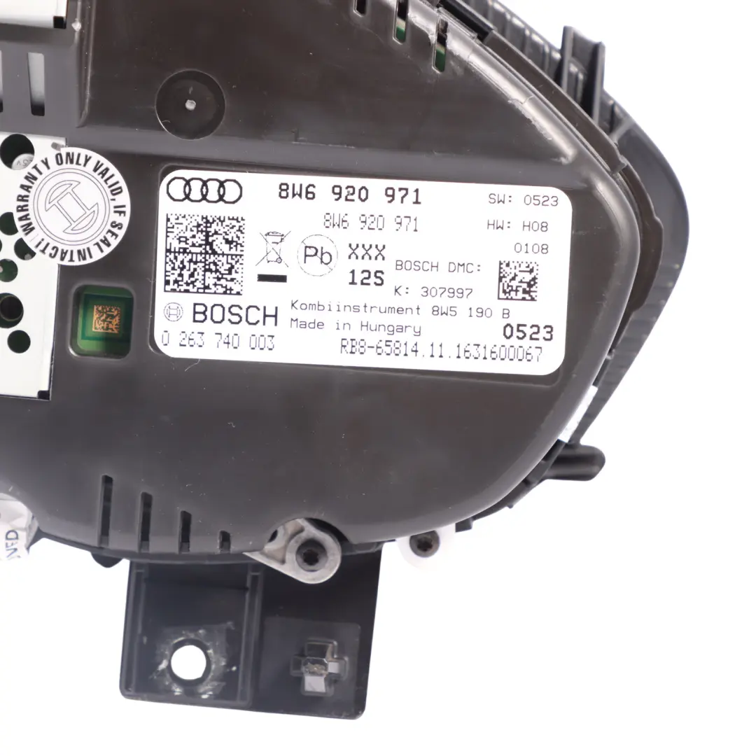 Audi A5 F5 Diesel Instrument Cluster Clocks Speedometer Manual - SKU RHD-8W6920971 - Part number 8W6920971