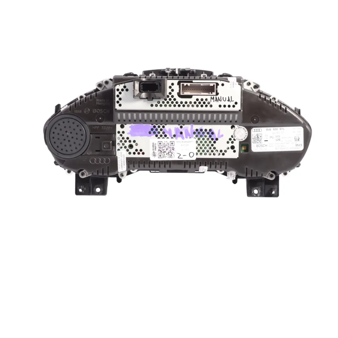 Audi A5 F5 Diesel Instrument Cluster Clocks Speedometer Manual - SKU RHD-8W6920971 - Part number 8W6920971