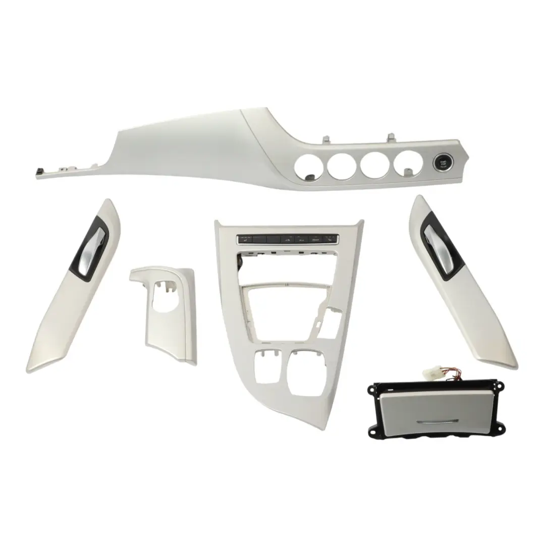 Set Interior Decor Trim Strip Cover Dash Satinsilber Silver to BMW Z4 E89 with Part number 9167640 BMW Z4 E89 Set Interior Decor Trim Strip Cover Dash Satinsilber Silver - SKU rhd-9167640 - Part number 9167640