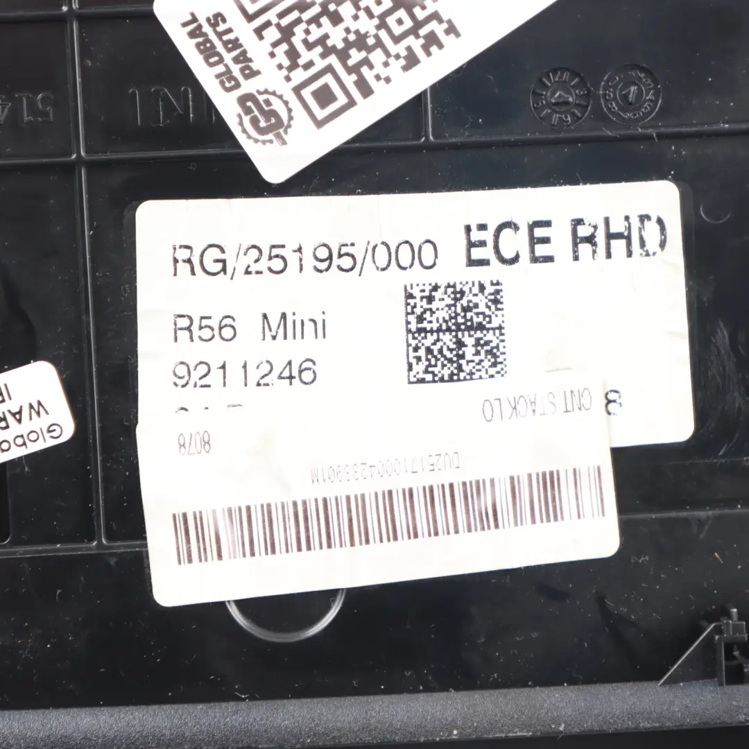 Storage Box Mini R56 Front Dash Compartment Dashboard Tray Left N/S to with Part number 9211246 Storage Box Mini R56 Front Dash Compartment Dashboard Tray Left N/S - SKU RHD-9211246-2 - Part number 9211246