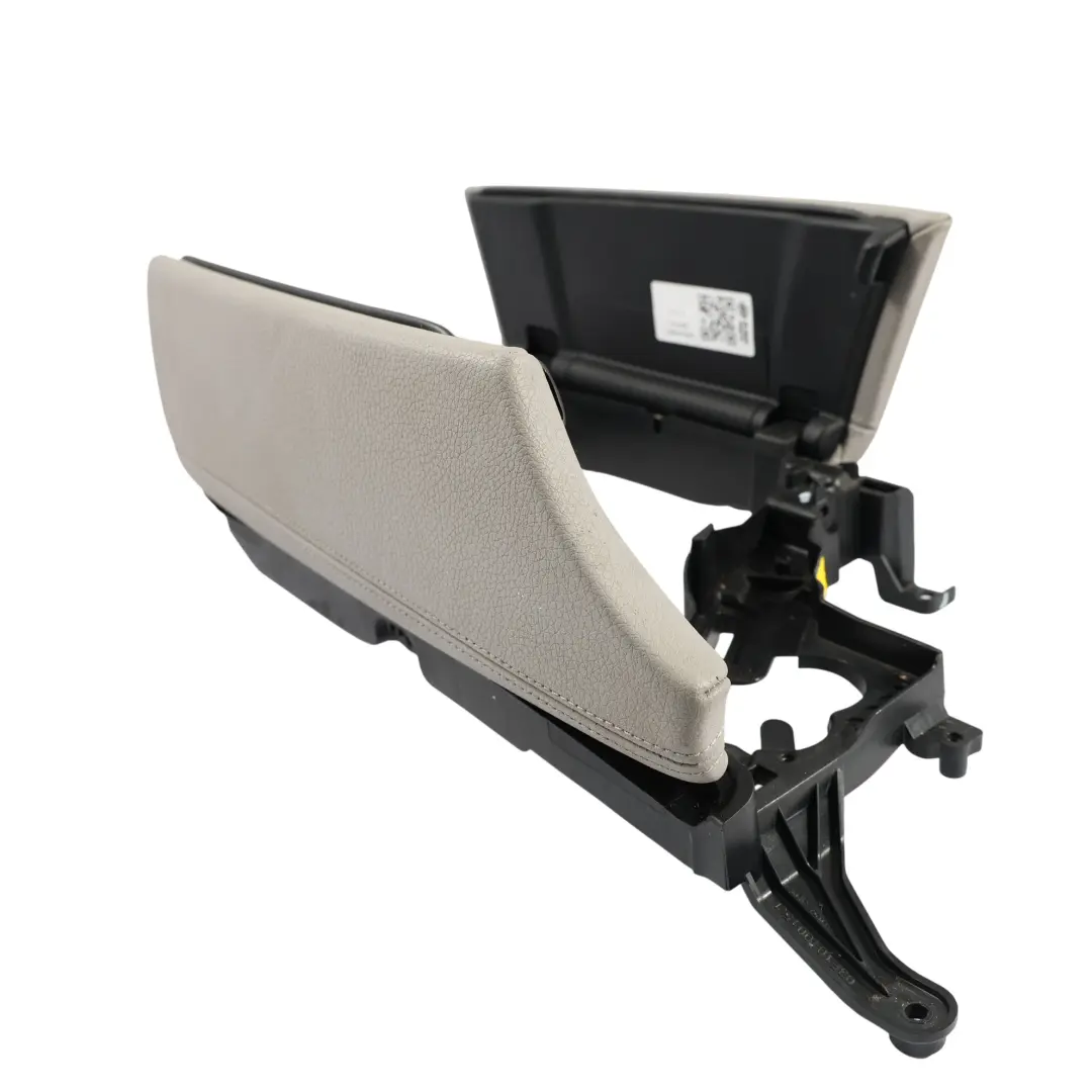 BMW F10 F11 Front Centre Armrest Console Leather Grey Grau - SKU RHD-9216877 - Part number 9216877