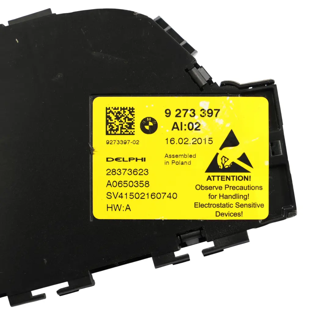 Adjustment Control Unit Panel Front Left N/S to BMW X5 F15 Passenger Seat with Part number 9273397 BMW X5 F15 Passenger Seat Adjustment Control Unit Panel Front Left N/S - SKU RHD-9273397 - Part number 9273397