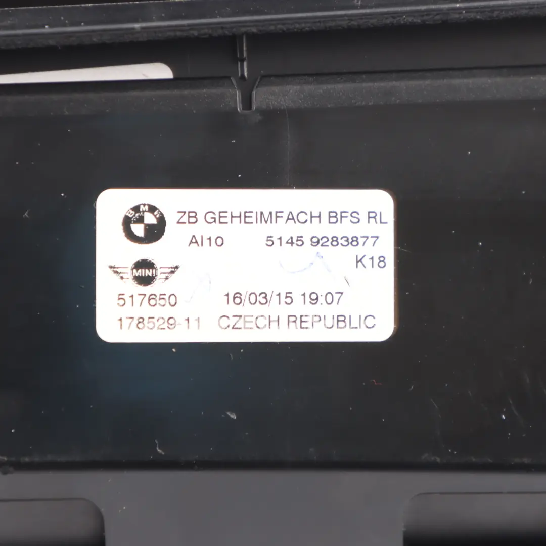  Secret Compartment Mini F55 F56 Passenger's Side Glove Box Storage Tray 9283877 - SKU RHD-9290341-3 - Part number 9290341