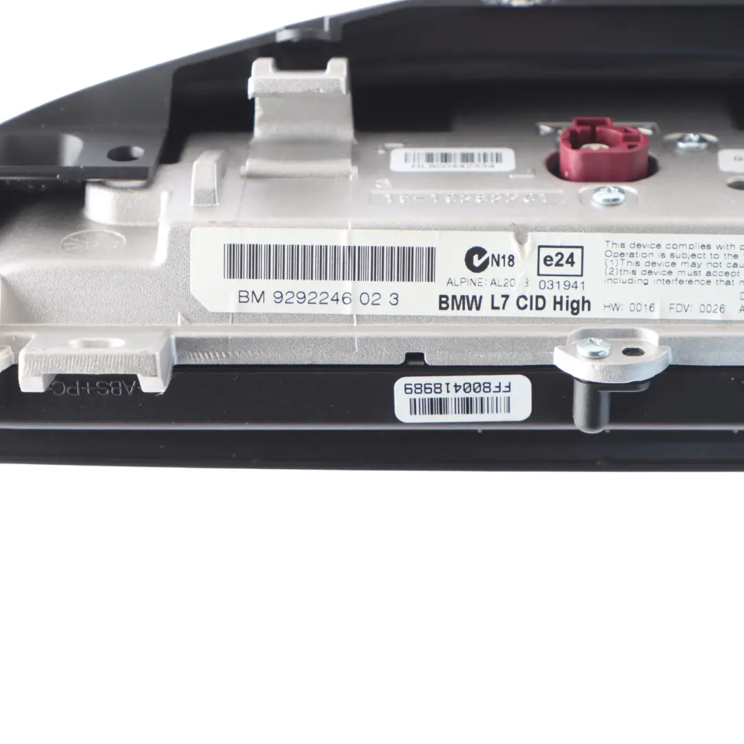 Display Screen BMW F20 F21 F22 Central Information Infotainment 8,8" 9387548 to with Part number 9292246 Display Screen BMW F20 F21 F22 Central Information Infotainment 8,8" 9387548 - SKU RHD-9292246-1 - Part number 9292246