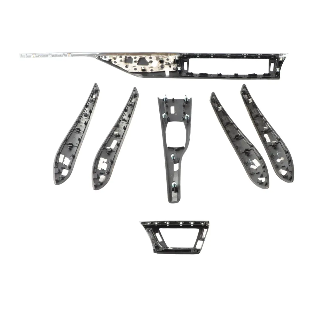 BMW F30 F31 Trim Strip Dashboard Dash Cover Panel Wood Fineline Anthracite Set - SKU RHD-9357928 - Part number 9357928