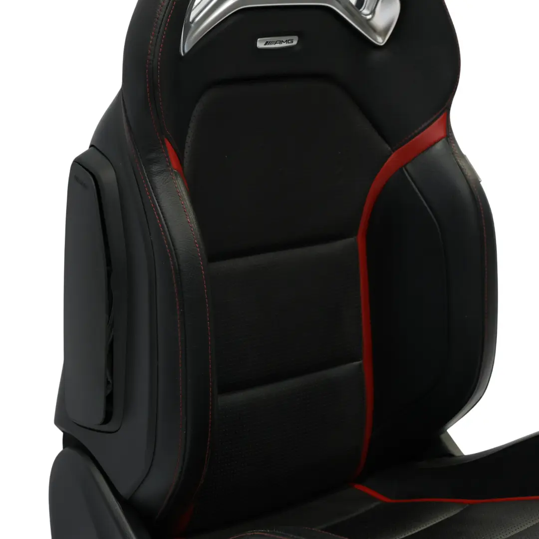 Front Seat Mercedes C117 W176 Right O/S AMG Leather Black Red Heated Memory to with Part number A1769103902 Front Seat Mercedes C117 W176 Right O/S AMG Leather Black Red Heated Memory - SKU RHD-A1769103902-3 - Part number A1769103902