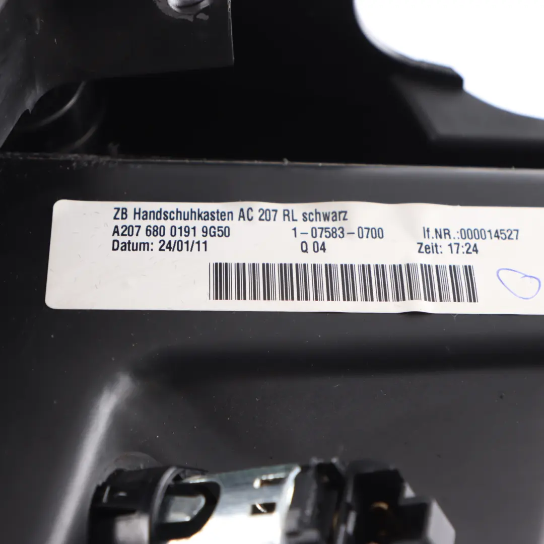  Glove Box Mercedes W207 C207 Dashboard Storage Tray Glovebox Black - SKU rhd-A2076800191-1 - Part number A2076800191