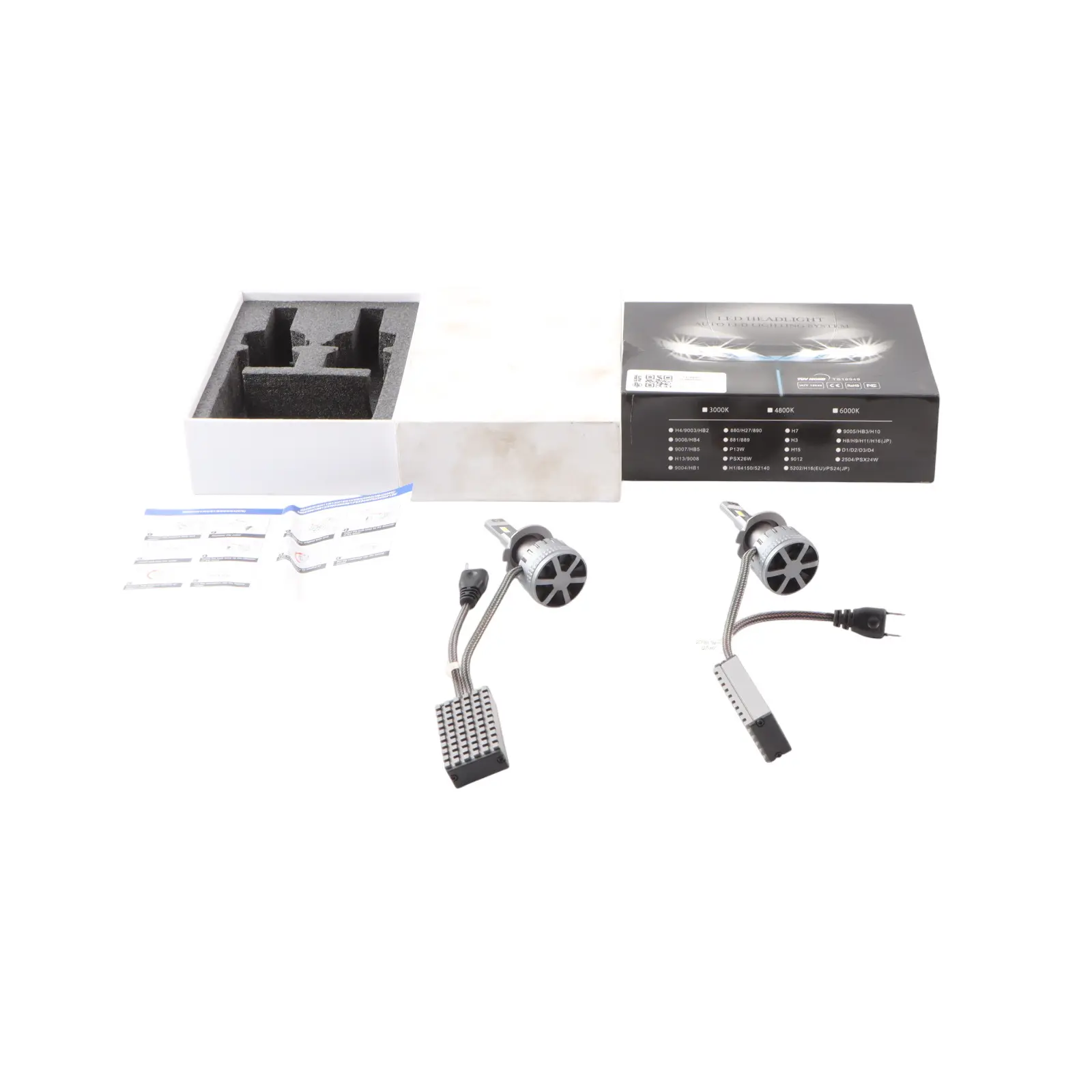 LED Headlight Bulb Set H7 Auto LED Lighting System Headlamp Units