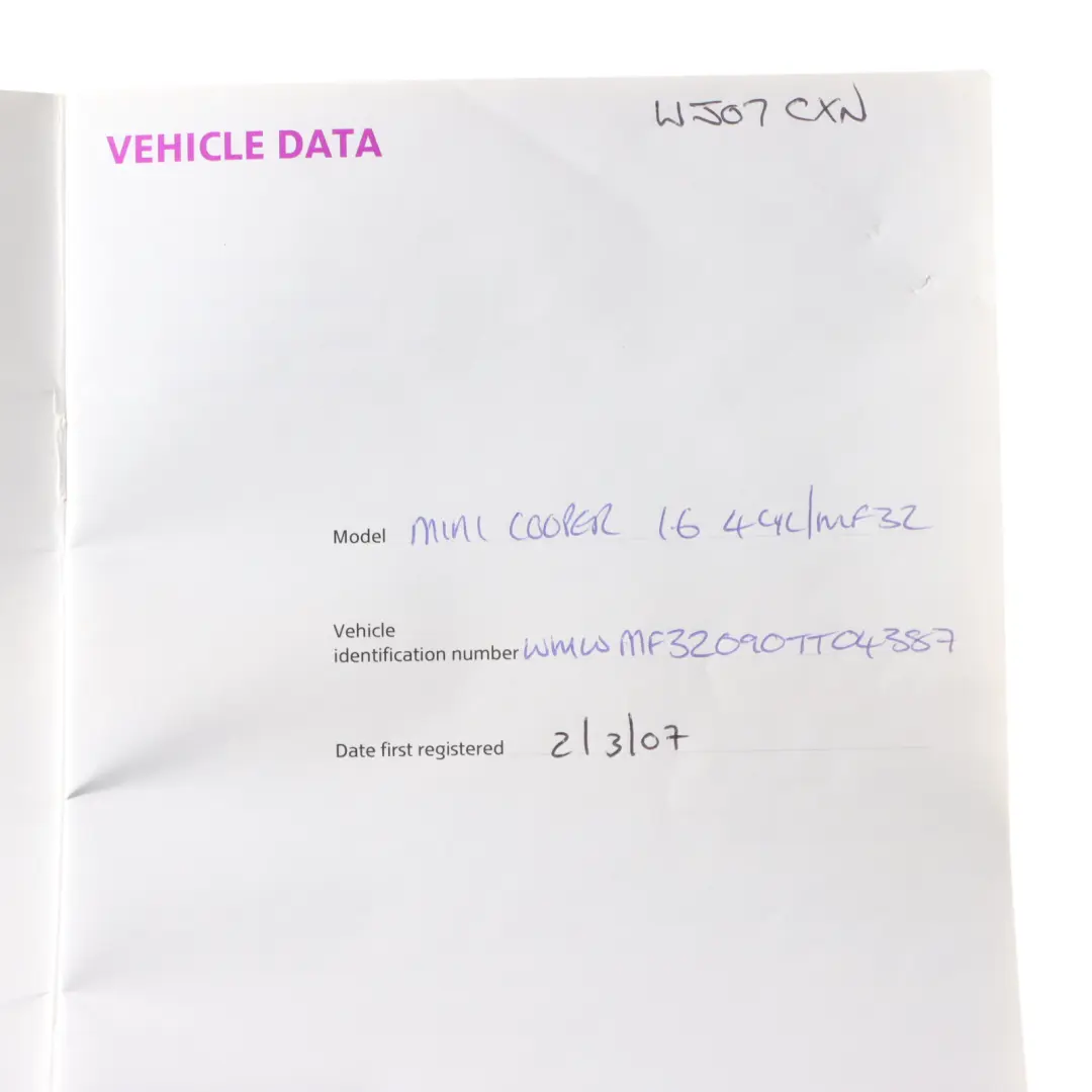 Service Booklet Owner's Handbook Pouch Case Wallet Set to Mini Cooper D R56 with Part number 0014998 Mini Cooper D R56 Service Booklet Owner's Handbook Pouch Case Wallet Set - SKU 0014998-4 - Part number 0014998