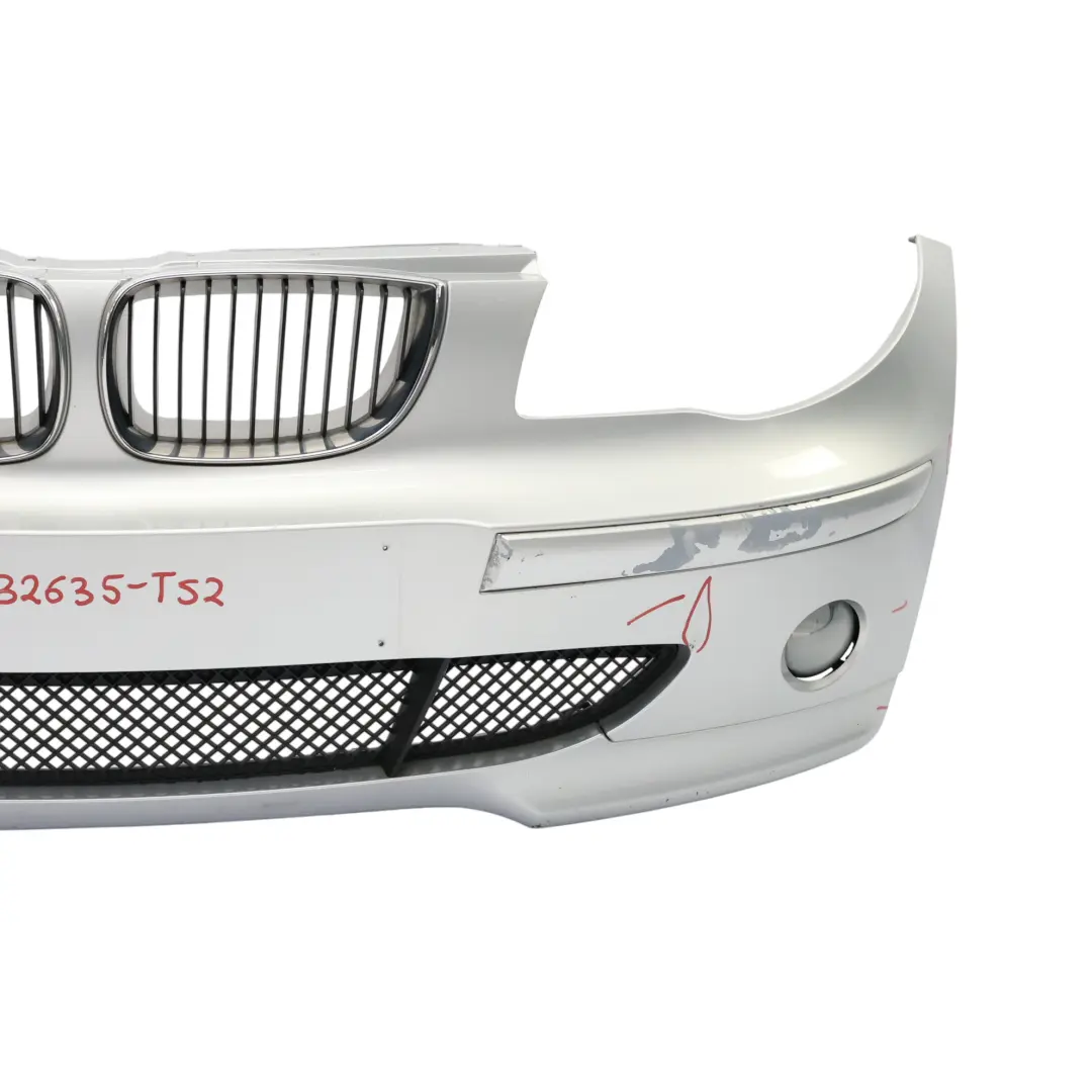 Front Bumper Covering Panel Titansilber Silver Metallic - 354 to BMW E87 with Part number 0032635 BMW E87 Front Bumper Covering Panel Titansilber Silver Metallic - 354 - SKU 0032635-TS2 - Part number 0032635