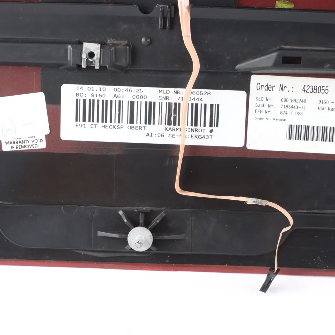 Boot Trunk Lid Tailgate Spoiler Karmesinrot Red - A61 to BMW E91 Touring with Part number 0033470 BMW E91 Touring Boot Trunk Lid Tailgate Spoiler Karmesinrot Red - A61 - SKU 0033470-KAR4 - Part number 0033470