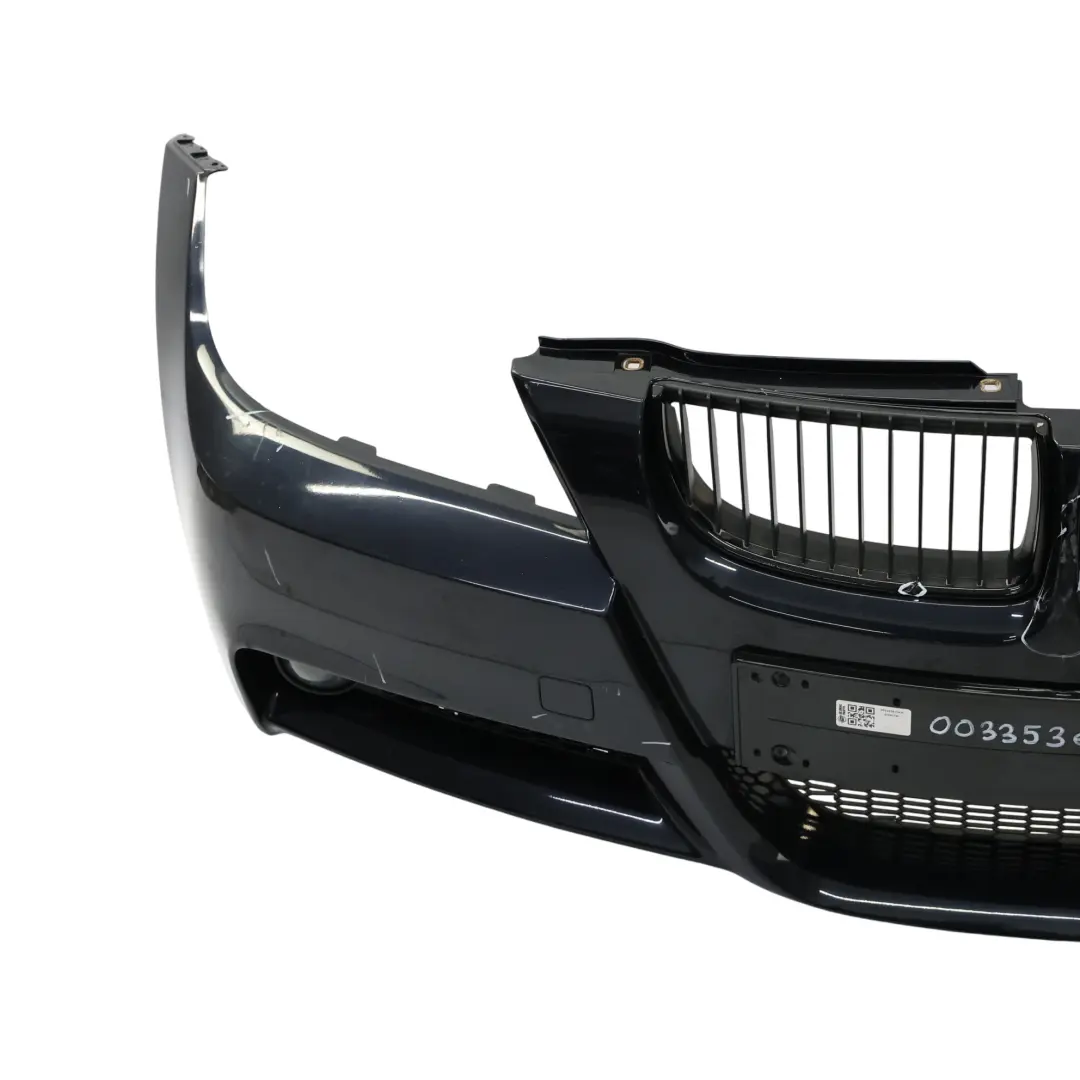 Complete Front Bumper Trim Panel Carbonschwarz Black 416 to BMW E90 E91 M Sport with Part number 0033536 BMW E90 E91 M Sport Complete Front Bumper Trim Panel Carbonschwarz Black 416 - SKU 0033536-CAR - Part number 0033536