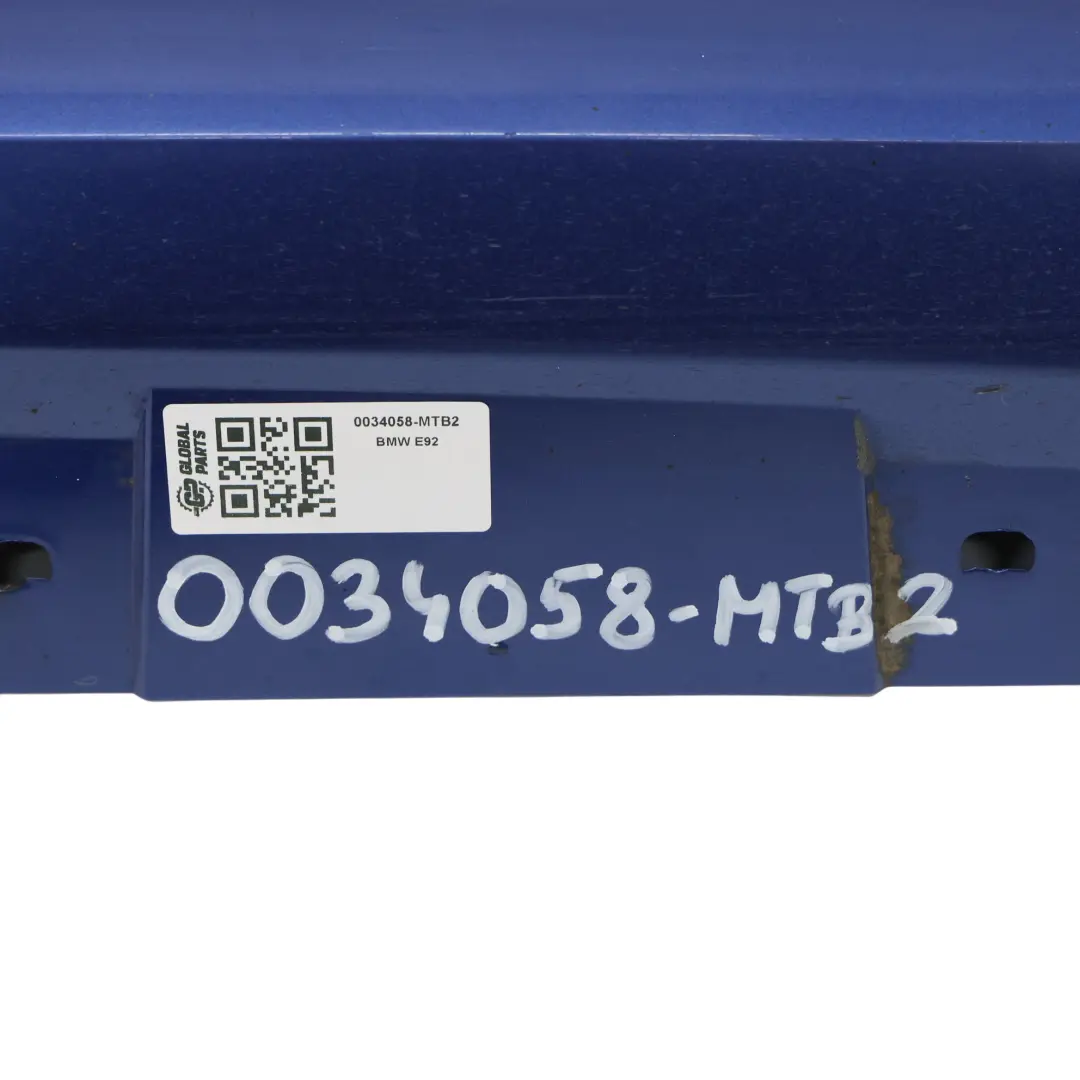 Sill Strip Side Skirt Right O/S Montegoblau Blue Metallic - A51 to BMW E92 E93 with Part number 0034058 BMW E92 E93 Sill Strip Side Skirt Right O/S Montegoblau Blue Metallic - A51 - SKU 0034058-MTB2 - Part number 0034058