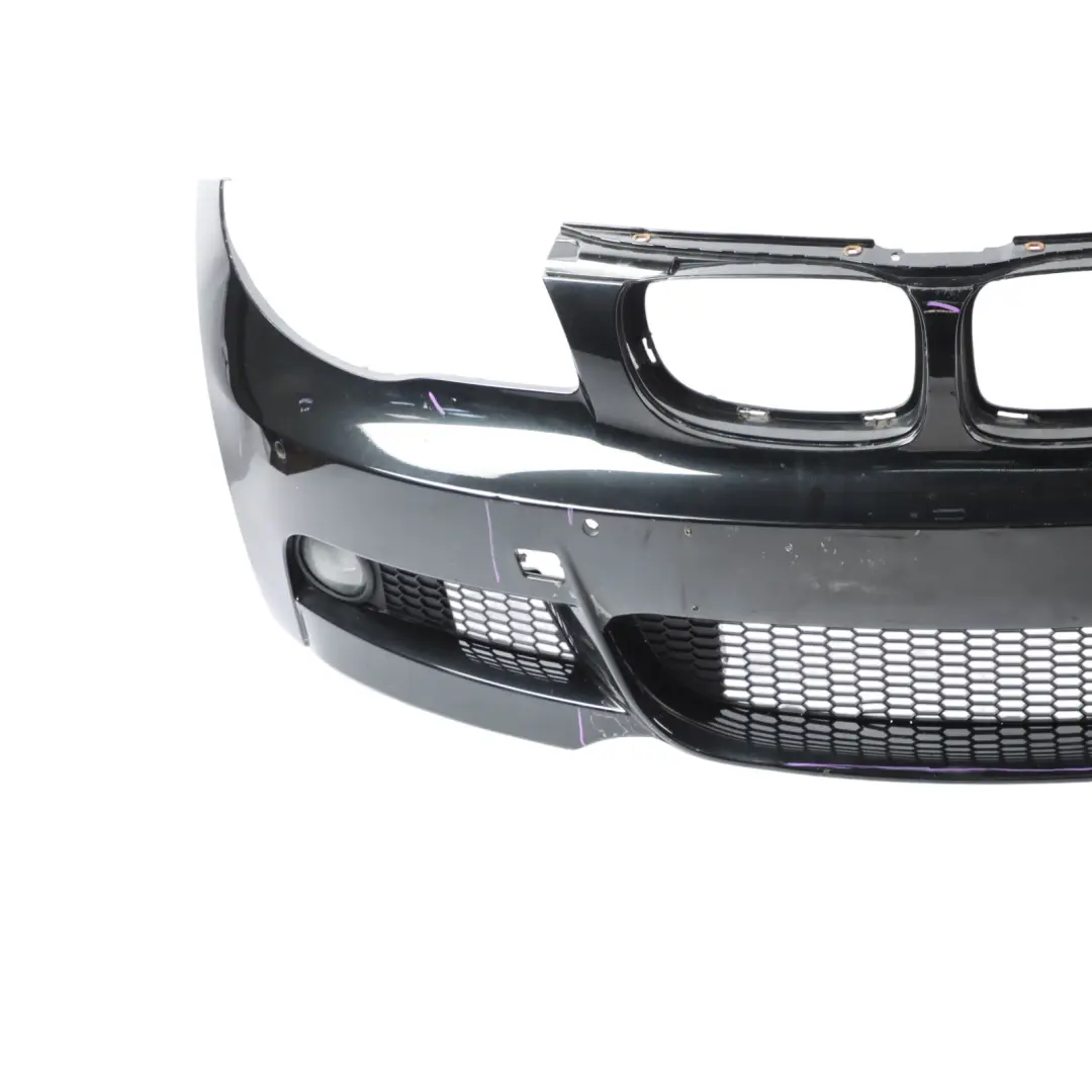 Front Bumper M Sport Trim Panel Black Sapphire Metallic - 475 to BMW E82 E88 with Part number 8057506 BMW E82 E88 Front Bumper M Sport Trim Panel Black Sapphire Metallic - 475 - SKU 0036219-BS - Part number 8057506