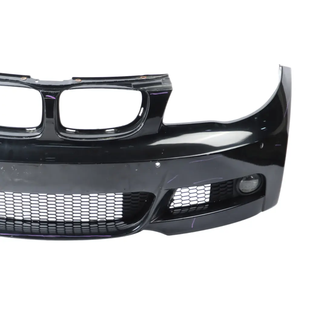 Front Bumper M Sport Trim Panel Black Sapphire Metallic - 475 to BMW E82 E88 with Part number 8057506 BMW E82 E88 Front Bumper M Sport Trim Panel Black Sapphire Metallic - 475 - SKU 0036219-BS - Part number 8057506