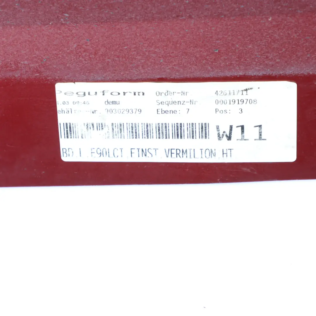 BMW E90 E91 LCI Cover Sill Strip Side Skirt Left N/S Vermilionrot Red - A82 - SKU 0037059-VER - Part number 0037059