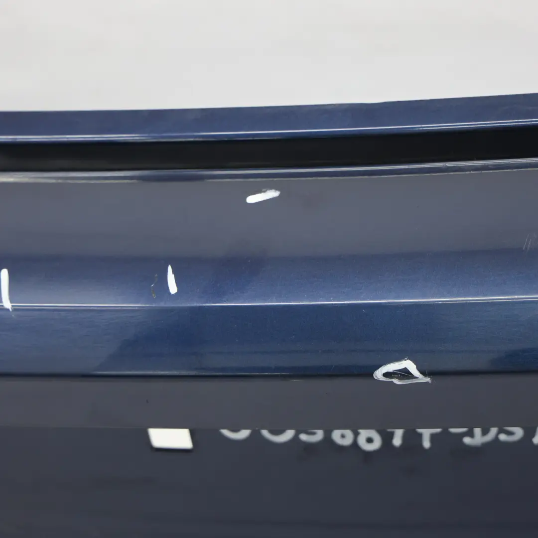 Bumper BMW F20 F21 Trim Panel Cover PDC Tiefseeblau Blue Metallic - A76 to Rear with Part number 0038877 Rear Bumper BMW F20 F21 Trim Panel Cover PDC Tiefseeblau Blue Metallic - A76 - SKU 0038877-DSB - Part number 0038877