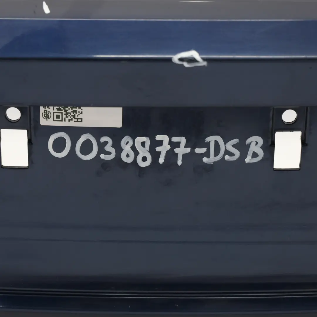 Bumper BMW F20 F21 Trim Panel Cover PDC Tiefseeblau Blue Metallic - A76 to Rear with Part number 0038877 Rear Bumper BMW F20 F21 Trim Panel Cover PDC Tiefseeblau Blue Metallic - A76 - SKU 0038877-DSB - Part number 0038877