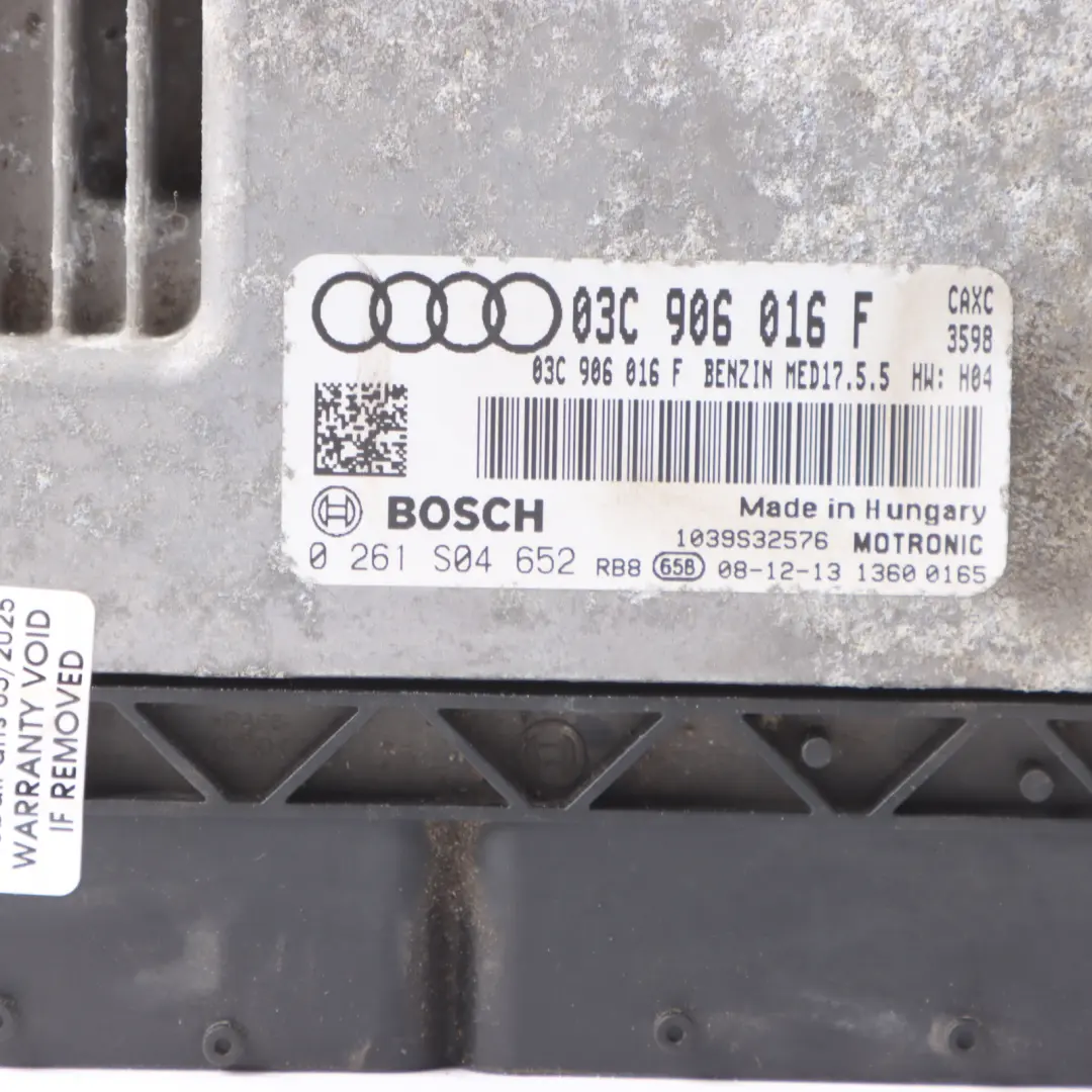 Audi A3 8P 1.4 TFSI CAXC 125HP ECU Engine Control Unit Manual - SKU 03C906016F - Part number 03C906016F