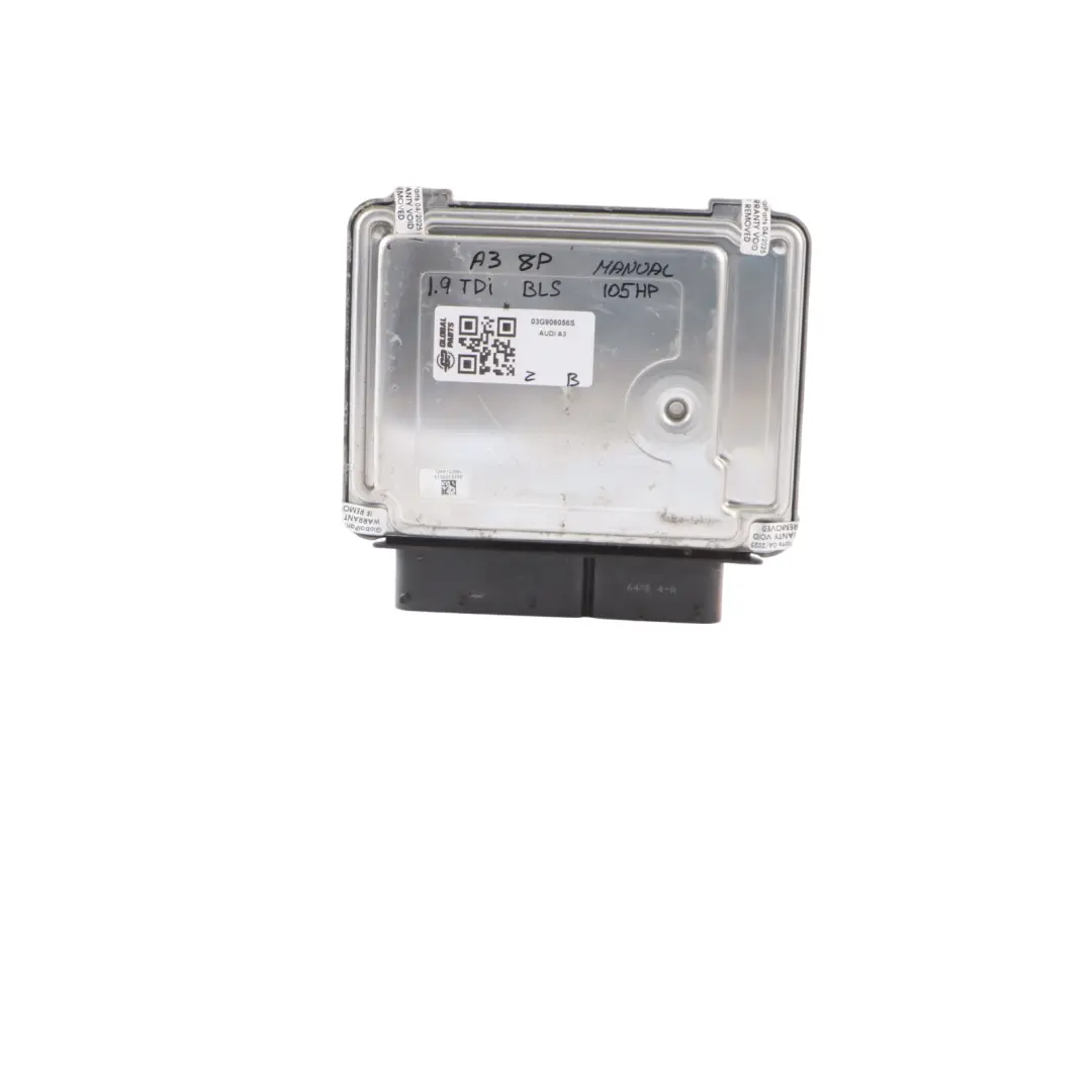 105HP Unidad De Módulo Control Motor ECU Manual para Audi A3 8P 1.9 TDI con número de pieza 03G906056S Audi A3 8P 1.9 TDI 105HP Unidad De Módulo Control Motor ECU Manual - SKU 03G906056S - Número de pieza 03G906056S