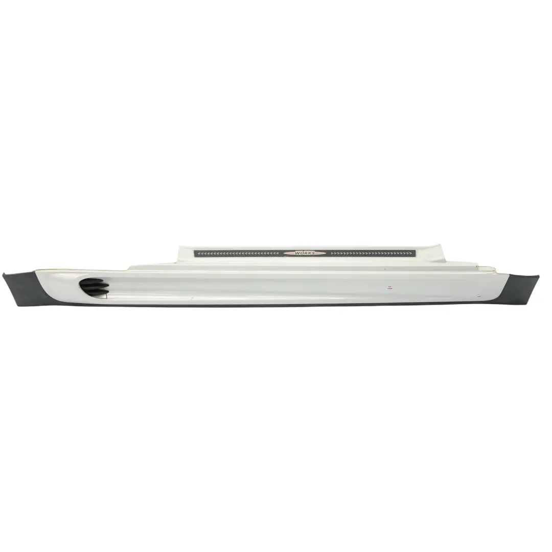 Side Skirt Mini R56 R57 JCW Right Door Sill O/S White Silver Metallic - A62 to with Part number 0404114 Side Skirt Mini R56 R57 JCW Right Door Sill O/S White Silver Metallic - A62 - SKU 0404114-WS - Part number 0404114