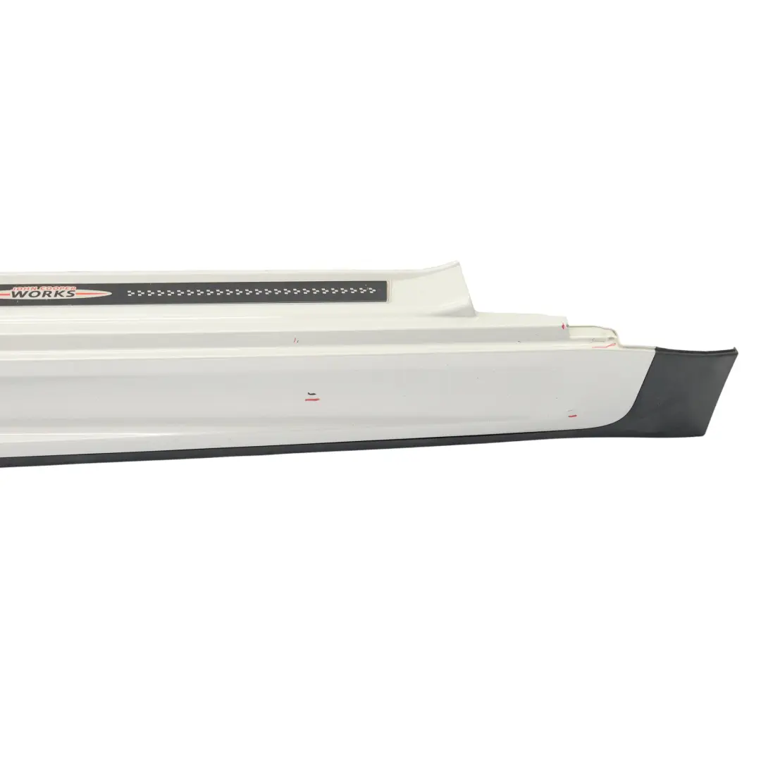 Side Skirt Mini R56 R57 JCW Right Door Sill O/S White Silver Metallic - A62 to with Part number 0404114 Side Skirt Mini R56 R57 JCW Right Door Sill O/S White Silver Metallic - A62 - SKU 0404114-WS - Part number 0404114
