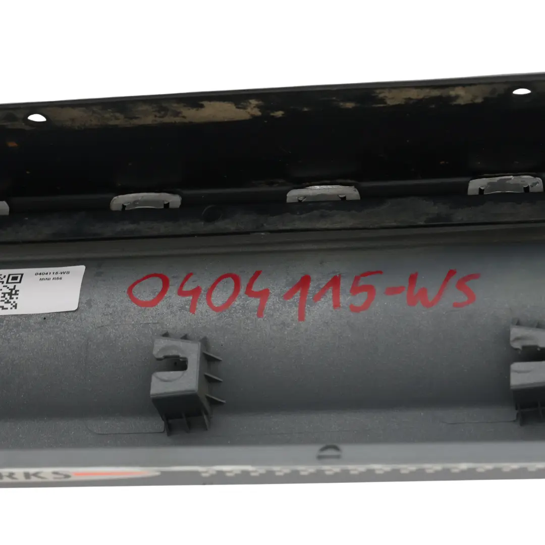 Side Skirt Mini R56 R57 JCW Left Door N/S Sill Trim White Silver Metallic - A62 to with Part number 0404115 Side Skirt Mini R56 R57 JCW Left Door N/S Sill Trim White Silver Metallic - A62 - SKU 0404115-WS - Part number 0404115