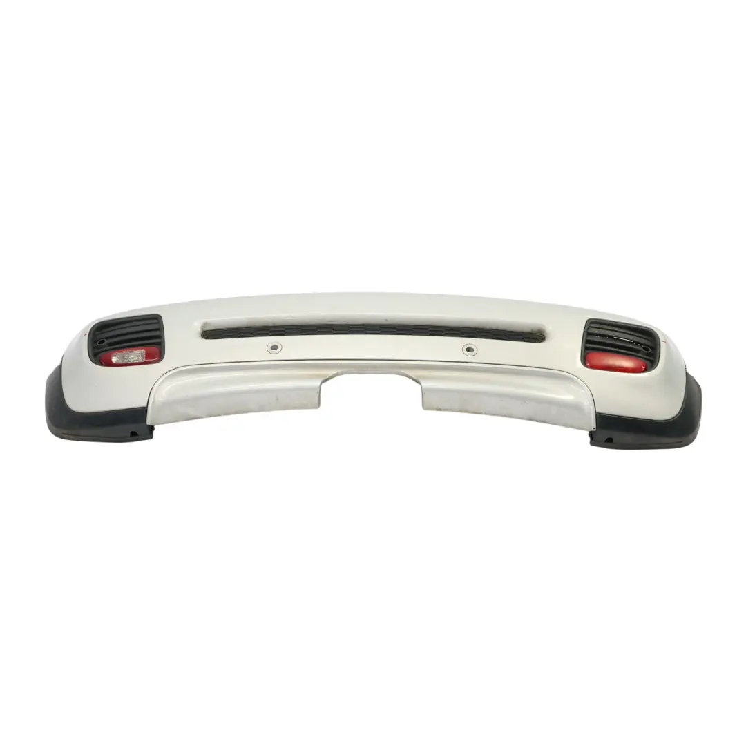Bumper Mini R56 R57 R58 JCW PDC Aerokit White Silver Metallic - A62 to Rear with Part number 0413367 Rear Bumper Mini R56 R57 R58 JCW PDC Aerokit White Silver Metallic - A62 - SKU 0413367-WS - Part number 0413367
