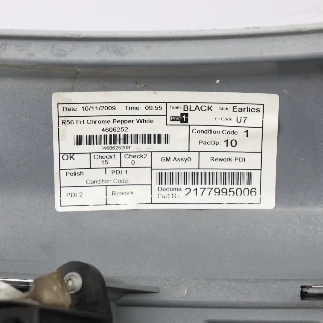 Paraurti Anteriore Mini R55 R56 Rivestimento Del Pannello Pepper White - 850 per con numero di parte 0430221 Paraurti Anteriore Mini R55 R56 Rivestimento Del Pannello Pepper White - 850 - SKU 0430221-PW1 - Numero di parte 0430221