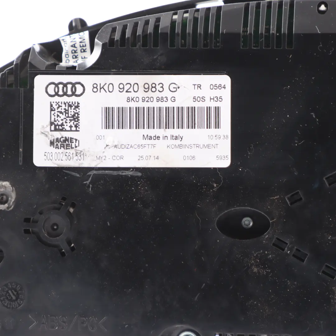 Audi A4 B8 Diesel Instrument Cluster Speedo Meter Clock Manual - SKU RHD-8K0920983G-1 - Part number 8K0920983G