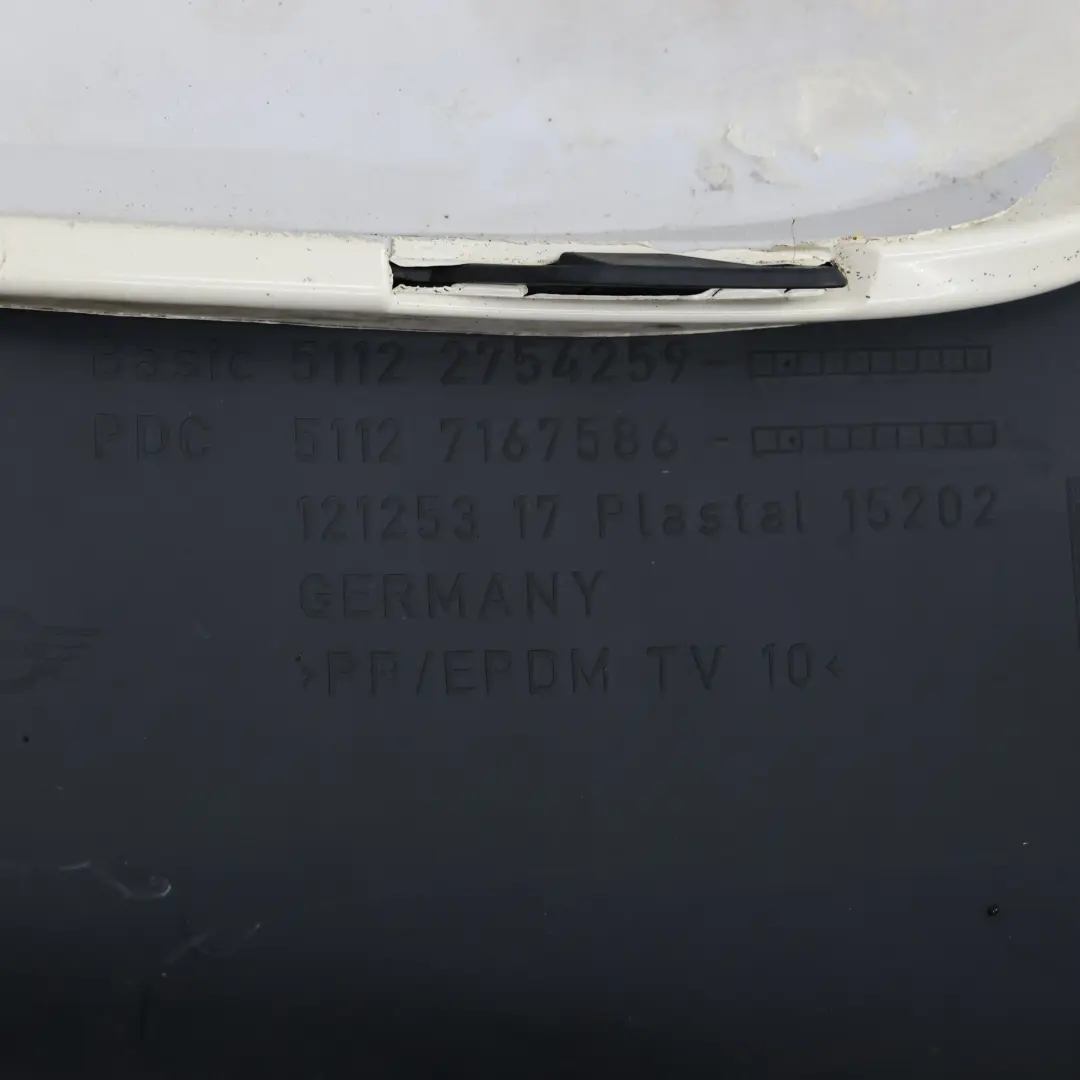 Bumper Complete Trim Panel Pepper White - 850 to Mini Clubman R55 Rear with Part number 0442794 Mini Clubman R55 Rear Bumper Complete Trim Panel Pepper White - 850 - SKU 0442794-PW - Part number 0442794