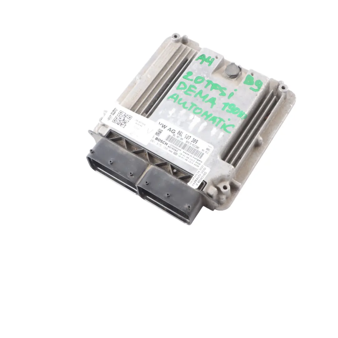 Audi A4 B9 2.0 TFSI DEMA 190HP Unidad Control Motor ECU Automático - SKU 06L907309 - Número de pieza 06L907309
