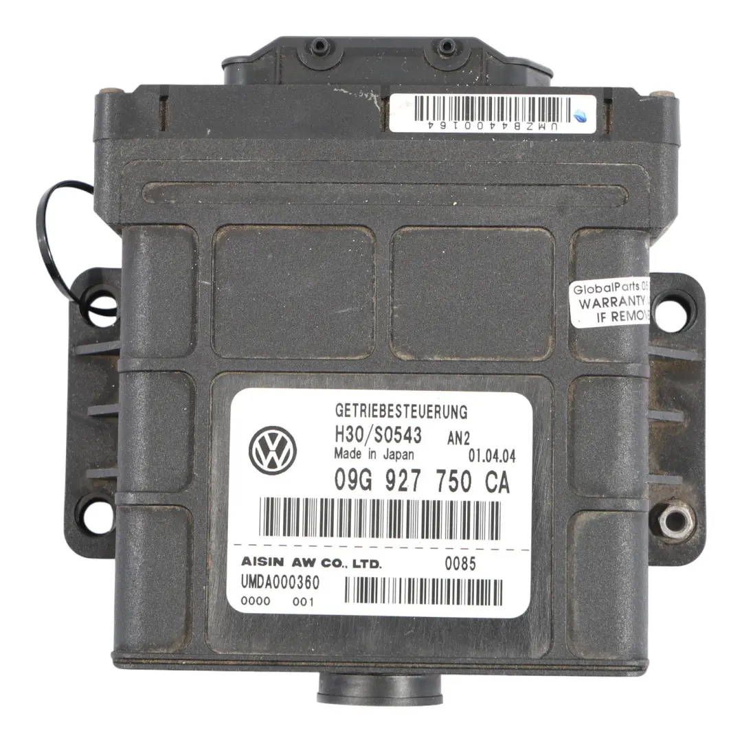 8N Automatyczna Skrzynia Biegów Moduł Sterownik do Audi TT o numerze 09G927750CA Audi TT 8N Automatyczna Skrzynia Biegów Moduł Sterownik - SKU 09G927750CA - Numer Części 09G927750CA