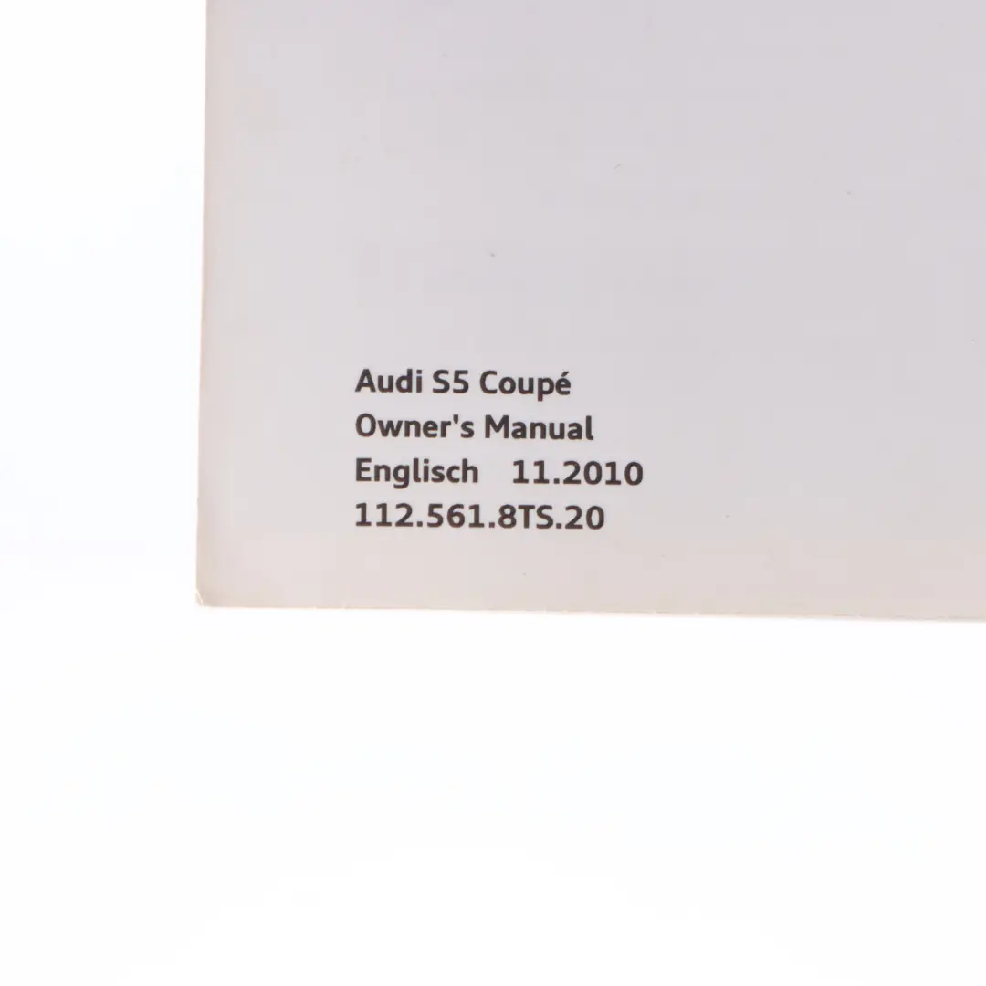 Owner's Handbook Manual Service Booklet Pouch Case Wallet Set to Audi A5 8T with Part number 1125618TS20 Audi A5 8T Owner's Handbook Manual Service Booklet Pouch Case Wallet Set - SKU 1125618TS20 - Part number 1125618TS20